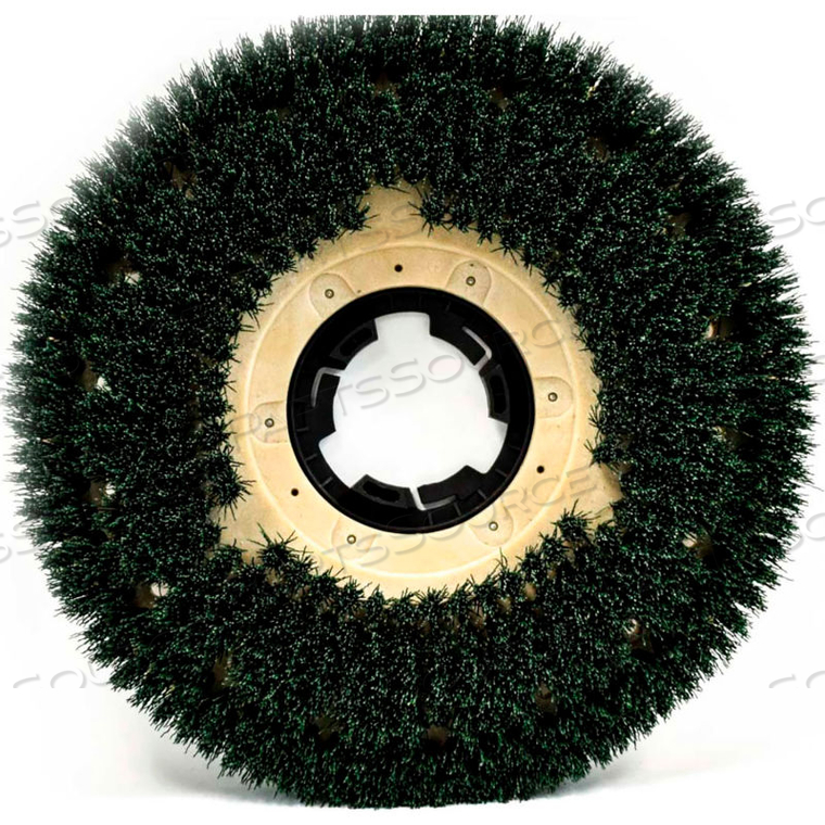 15" MAL-GRIT SCRUB GRIT BRUSH W/NP-9200 CLUTCH PLATE, GREEN by The Malish Corporation