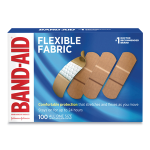 FLEXIBLE FABRIC ADHESIVE BANDAGES, 1 X 3, 100/BOX by Band-Aid