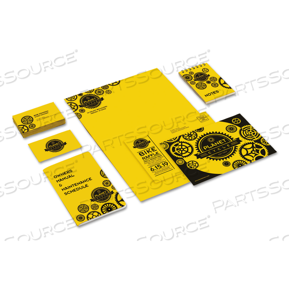 COLOR CARDSTOCK, 65 LB COVER WEIGHT, 8.5 X 11, SOLAR YELLOW by Astrobrights