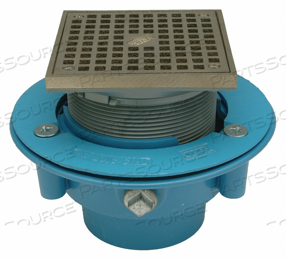 SQUARE FLOOR DRAIN NICKEL BRONZE ABS by Zurn Industries LLC