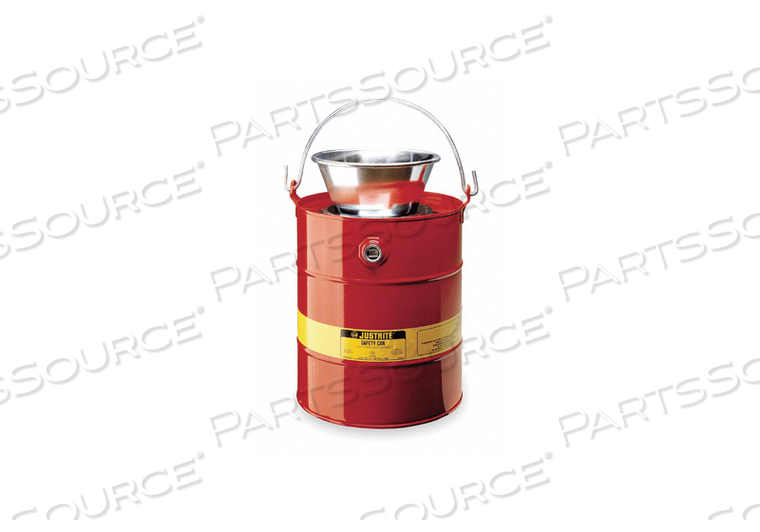 DRAIN CAN 3 GAL. RED GALVANIZED STEEL by Justrite