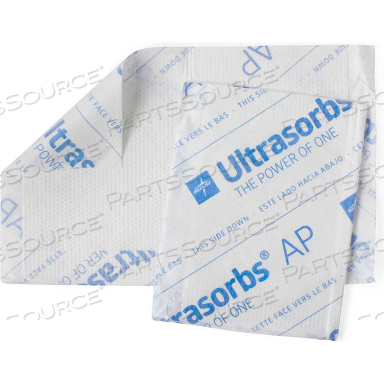 ULTRASORBS AIR-PERMEABLE DRYPAD UNDERPADS, 10" X 16", WHITE, 100/CASE by Medline Industries, Inc.