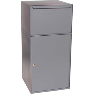 COLLECTION VAULT MAILBOX AND PARCEL DROP DVCS0023 - FREE STANDING - FRONT ACCESS - GRAY by Dvault Company