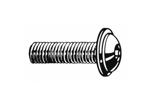 SOCKET HEAD CAP SCREW, M6-1 THREAD SIZE, 20 MM LG, FLANGED BUTTON, ZINC PLATED, STEEL by Fabory