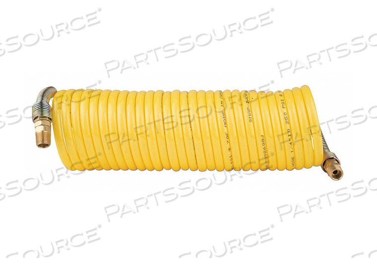 COILED AIR HOSE 1/4 ID X 25 FT. by Guardair