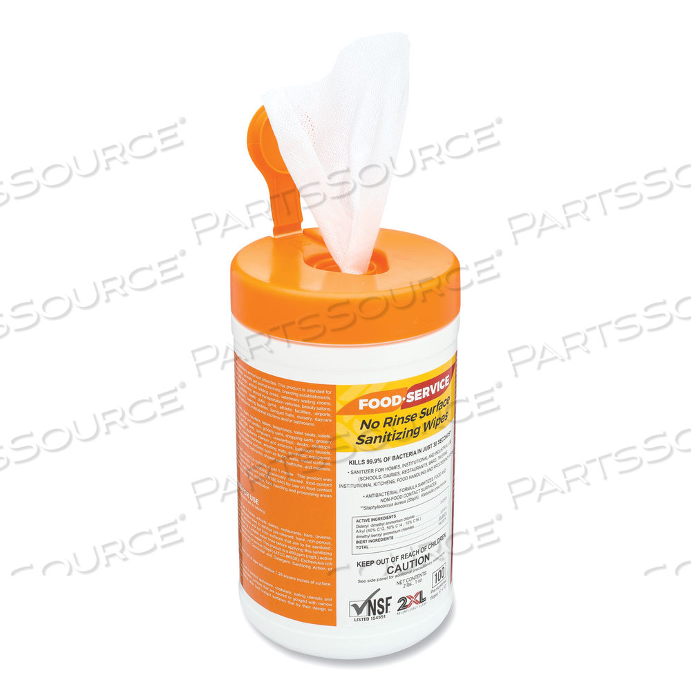FOOD SERVICE WIPES 100 CT CANISTER by 2XL Corporation FOOD SERVICE WIPES 100 CT CANISTER by 2XL Corporation