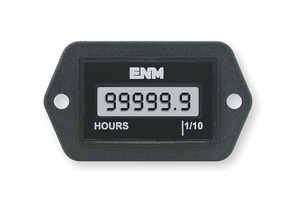 HOUR METER LCD 2-HOLE 4.5 TO 28VDC by ENM