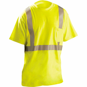 FLAME RESISTANT SHORT SLEEVE T-SHIRT, CLASS 2, ANSI, HI-VIS YELLOW, 2XL by Occunomix
