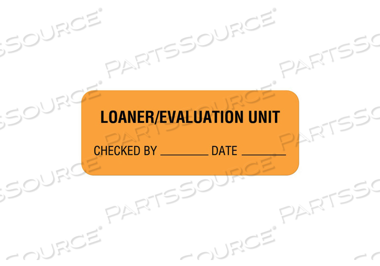 MAINTENANCE LABEL, REMOVABLE, 2-1/4IN WIDTH, 7/8IN HEIGHT, FLUORESCENT ORANGE, FLUORESCENT PAPER, -65 TO +180 TEMPERATURE RANGE by United Ad Label