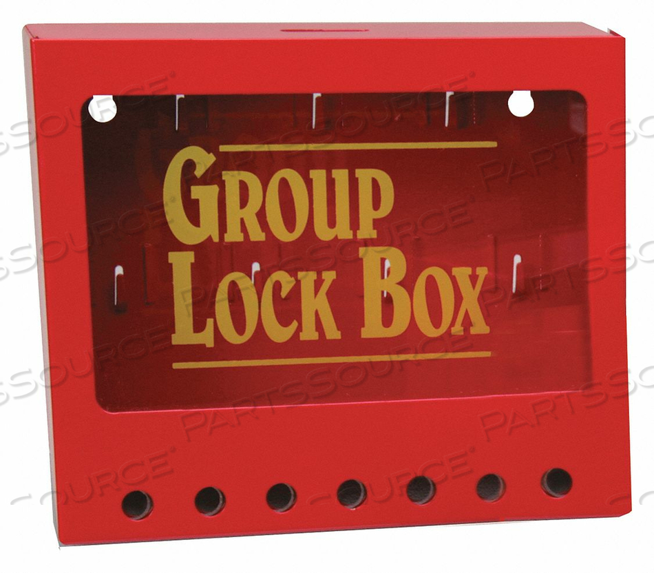 GROUP LOCKOUT BOX 7 LOCKS MAX RED by Brady Americas