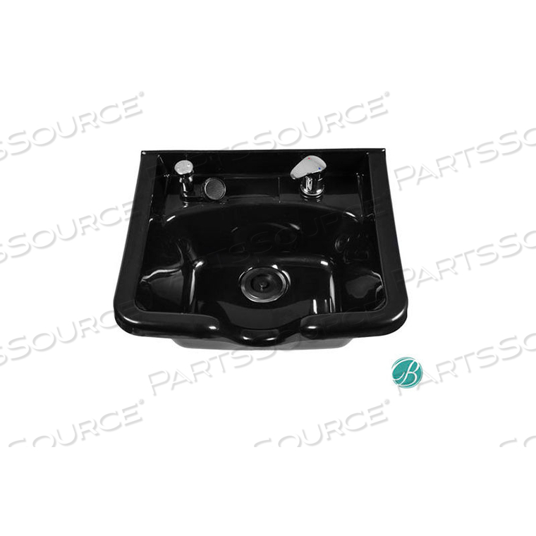 CAMDEN SHAMPOO BOWL SALON SINK - ABS PLASTIC - BLACK 