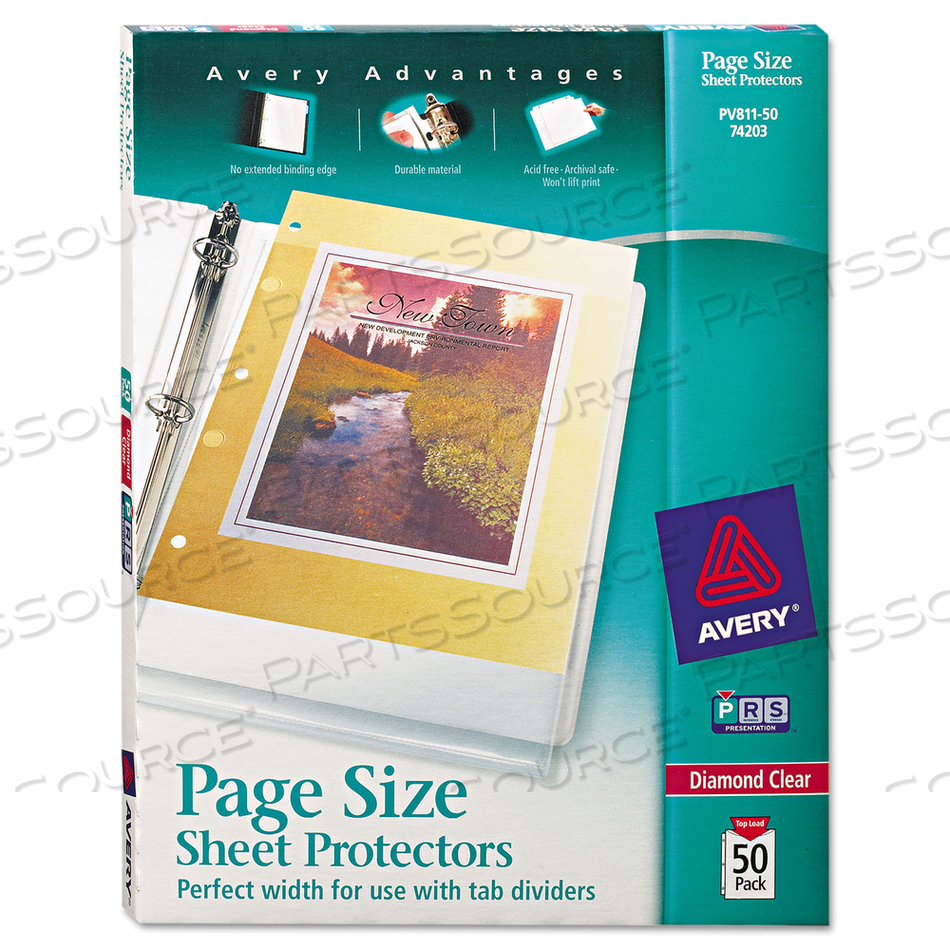 SHEET PROTECTOR 3-HOLE CLEAR PK50 by Avery
