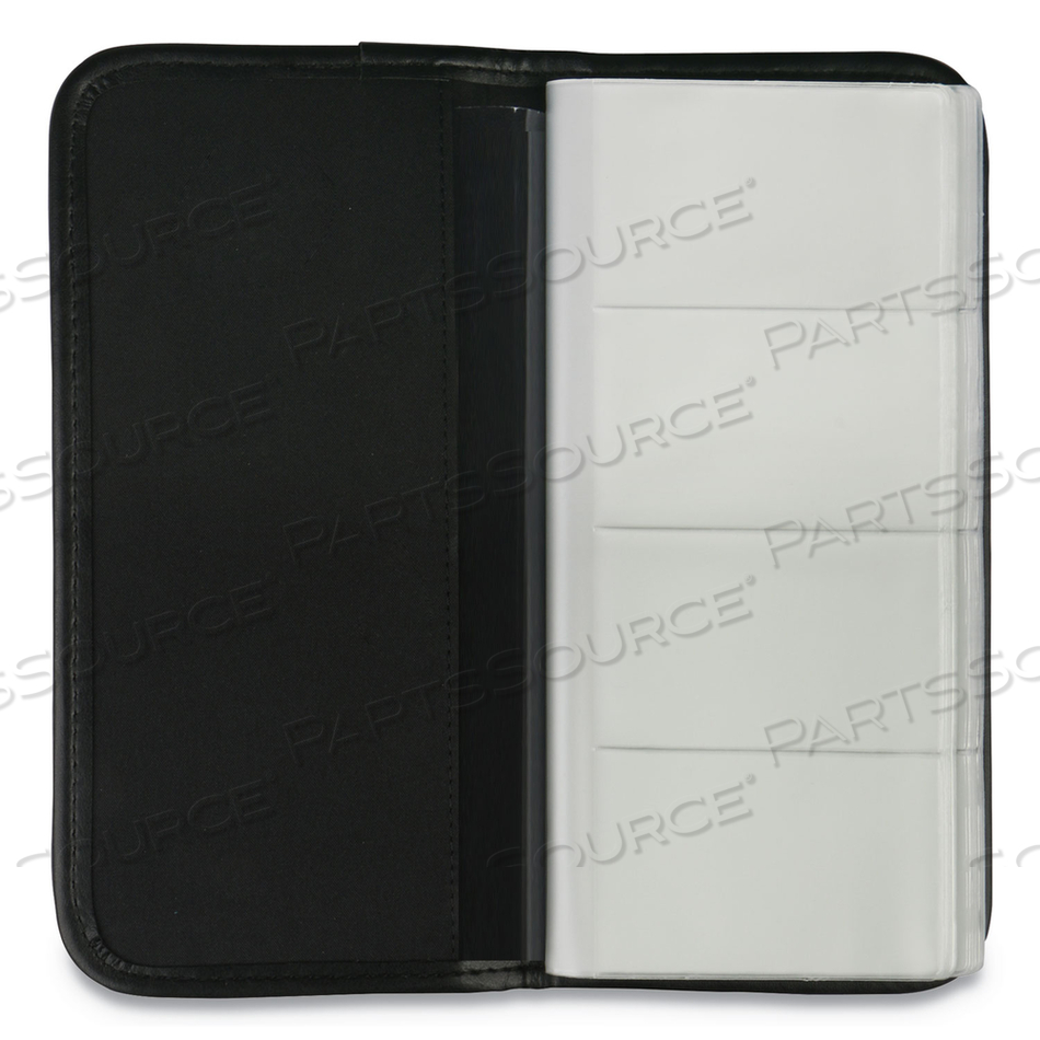 BUSINESS CARD HOLDER, HOLDS 160 3.5 X 2 CARDS, 4.75 X 10.13, VINYL, BLACK by Universal