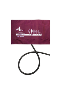 TWO-PIECE REUSABLE MALE BAYONET/RECTUS LARGE ADULT BLOOD PRESSURE CUFFS - MAROON by Amico Accessories