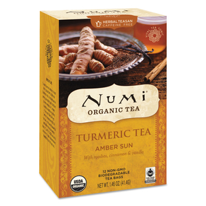 TURMERIC TEA, AMBER SUN, 1.46 OZ BAG, 12/BOX by Numi