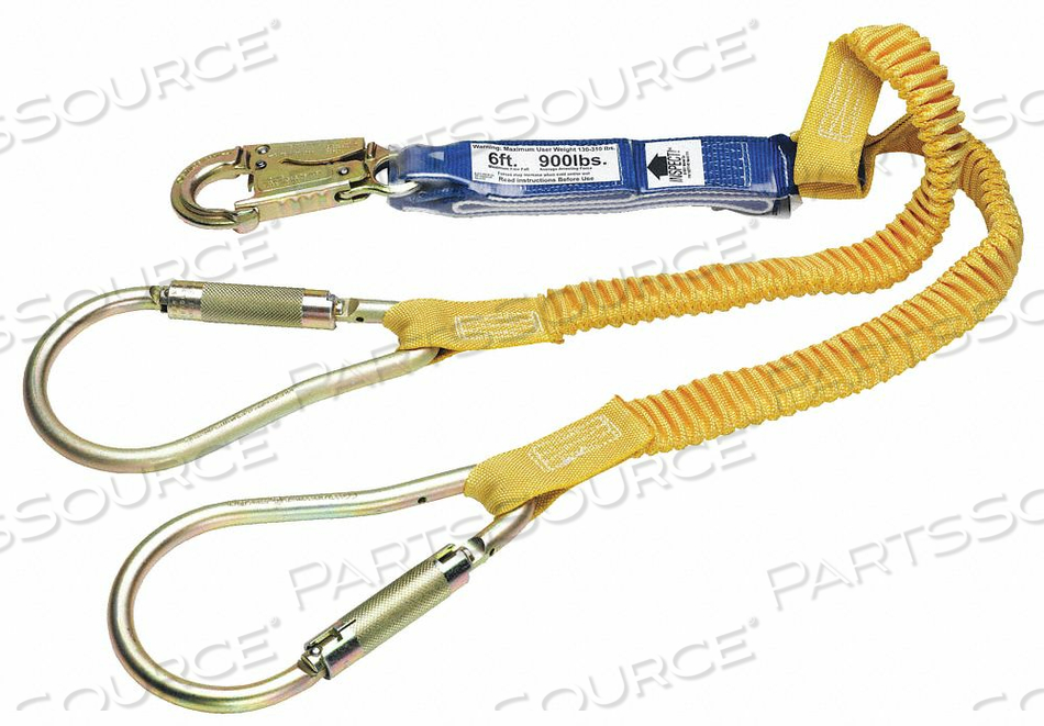 DECOIL STRETCH TWINLEG LANYARD DCEL 6FT 