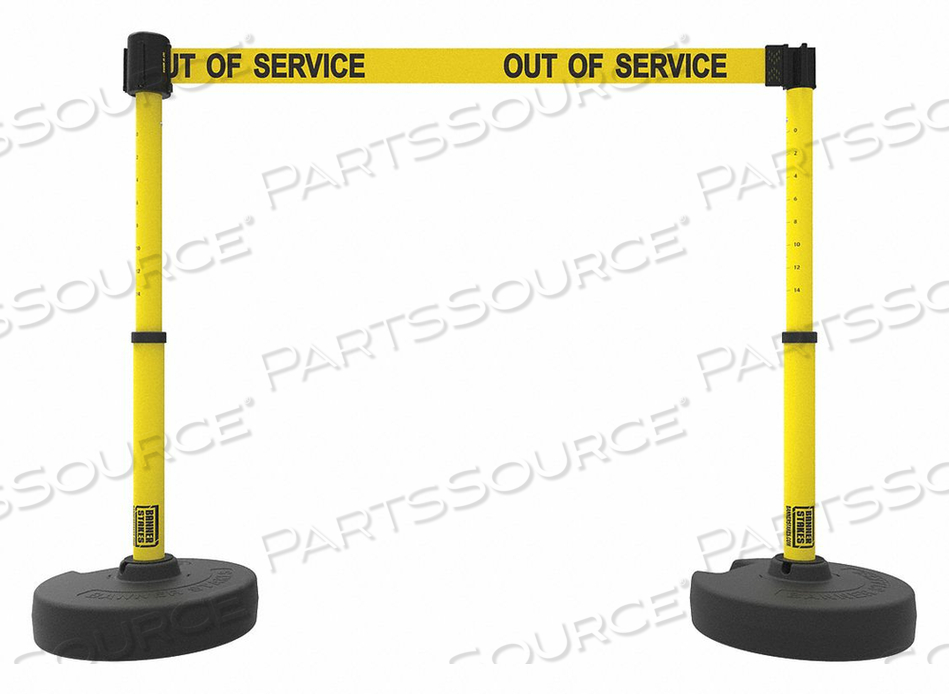 PLUS BARRIER SET X2 OUT OF SERVICE YLW by Banner Stakes