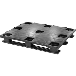 CLOSED DECK RACKABLE PLASTIC PALLET WITH 3 BOTTOM SKIDS 48X40, 4100 LBS CAP by Nelson