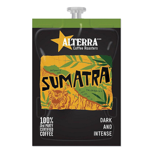 COFFEE FRESHPACK PODS, SUMATRA BLEND, DARK ROAST, 0.3 OZ, 100/CARTON by Alterra