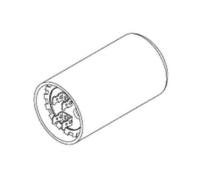 CAPACITOR, 41 TO 53 UF, 330 VAC, 1.81 IN DIA, 3.38 IN, DUAL 0.25 IN TABS by Midmark Corp.