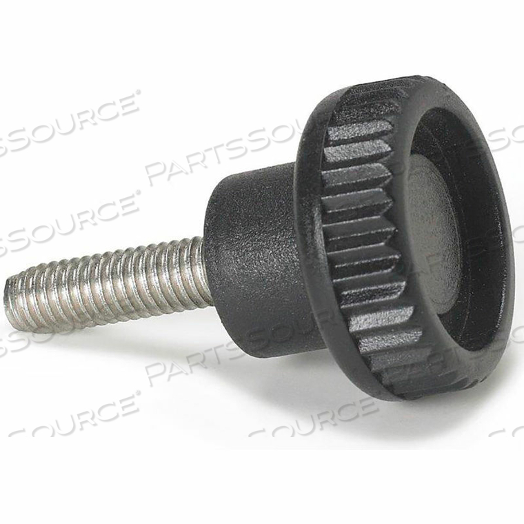 PLASTIC HEAD THUMB SCREW - 1/4-20 - 1.18" THREAD - 1" HEAD DIA. - 3/4" HEAD H - PKG OF 5 