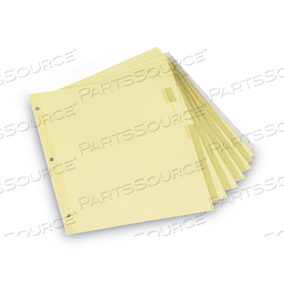 INSERTABLE TAB INDEX, 8-TAB, 11 X 8.5, BUFF, CLEAR TABS by Universal INSERTABLE TAB INDEX, 8-TAB, 11 X 8.5, BUFF, CLEAR TABS by Universal