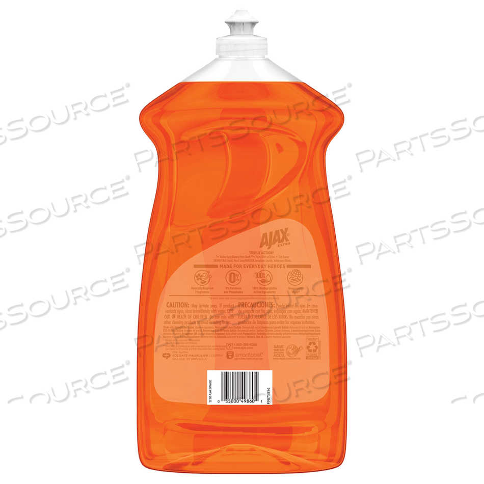 DISH DETERGENT, LIQUID, ANTIBACTERIAL, ORANGE, 52 OZ, BOTTLE by Ajax