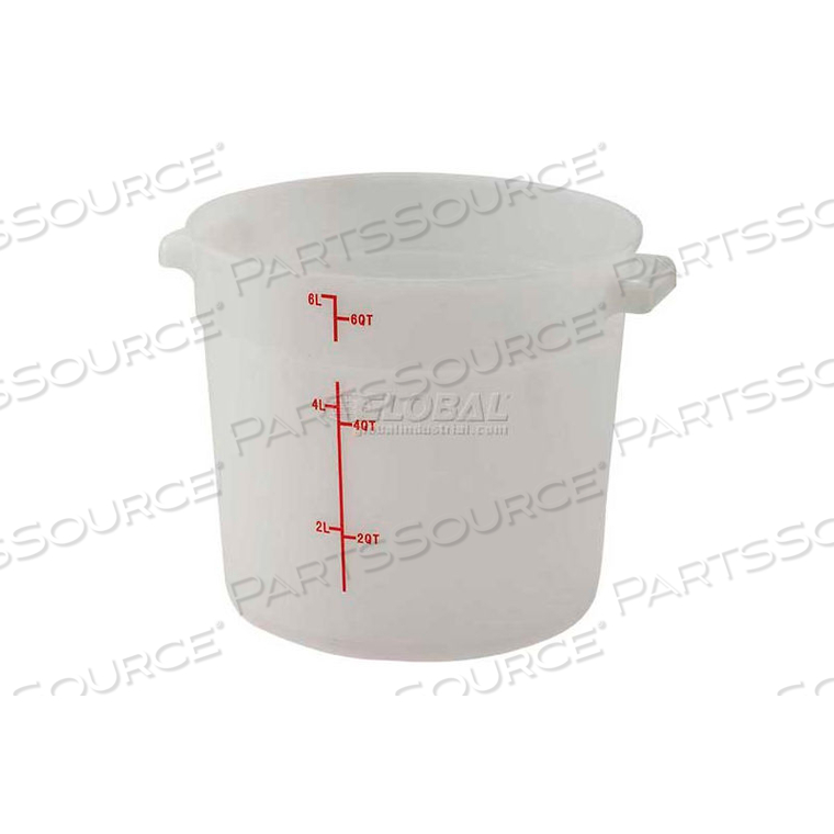 PP ROUND STORAGE CONTAINER, POLYPROPELYNE, WHITE by Winco DWL International, LLC