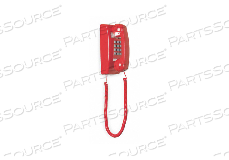 STANDARD WALL PHONE RED PLASTIC by Cetis