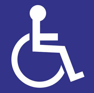 HANDICAP WINDOW DECALS 6H X 6W PK2 by ZING Green Safety Products