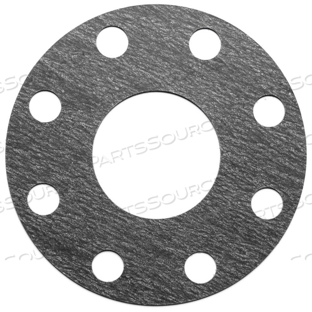 FULL FACE FLANGE GASKET, CLASS 300, ARAMID, EPDM BINDER, FOR 4 IN PIPE, 1/8 IN THICK, GRAY by Approved Vendor