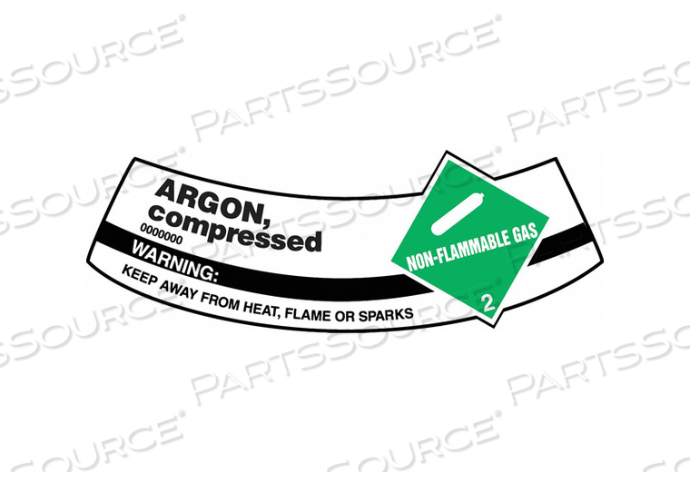 CYLINDER LABEL VINYL 5-1/4 X 2 IN ARGON by Accuform Manufacturing, Inc.