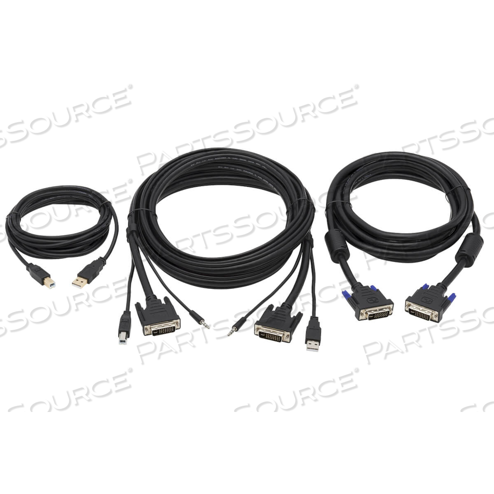 DVI KVM CABLE KIT DVI USB 3.5MM AUDIO 3XM/M USB M/M DVI M/M 10FT by Tripp Lite