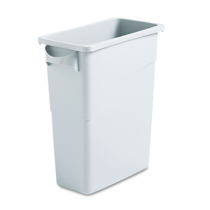 SLIM JIM WASTE CONTAINER WITH HANDLES, 15.9 GAL, PLASTIC, LIGHT GRAY by Rubbermaid Medical Division