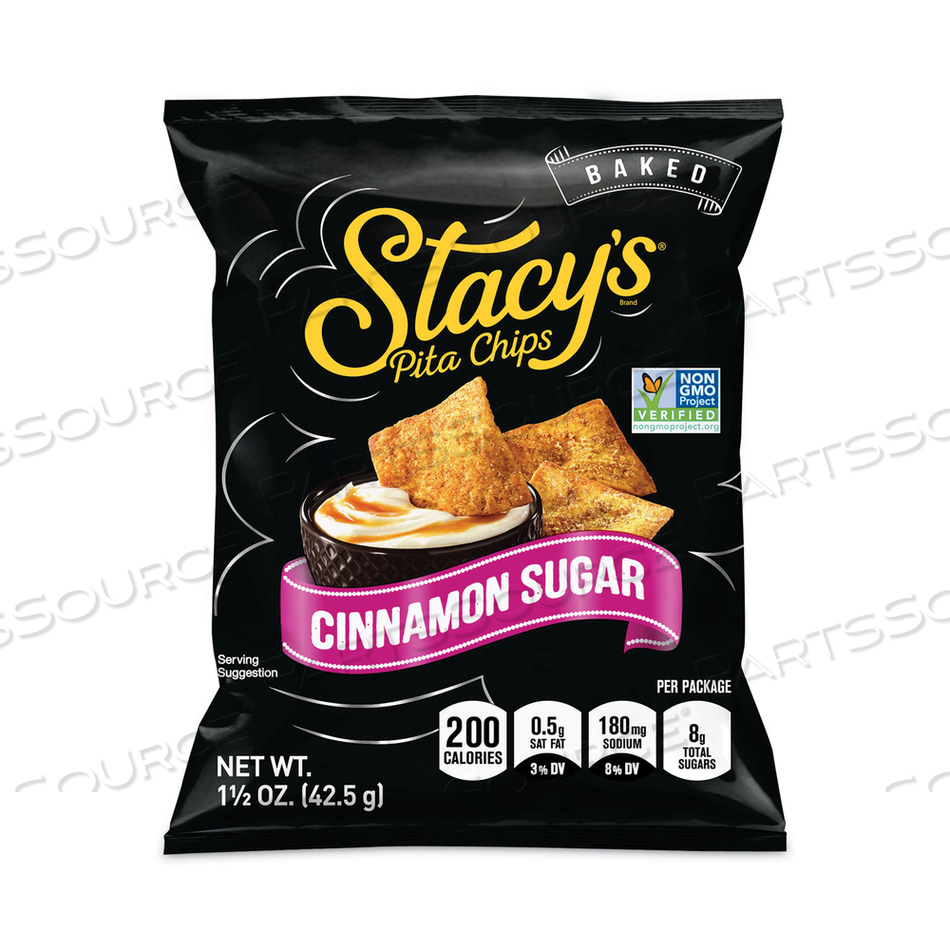 PITA CHIPS, 1.5 OZ BAG, CINNAMON SUGAR, 24/CARTON 