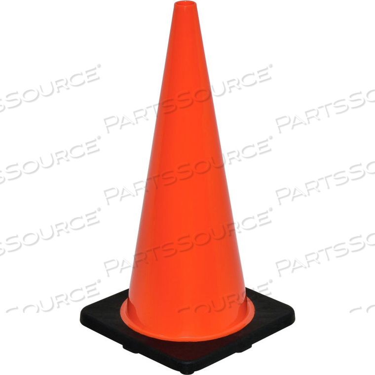 28" TRAFFIC CONE, NON-REFLECTIVE, BLACK BASE, 7 LBS by Jinyun Granchess Rubber & Plastics Co.Lt
