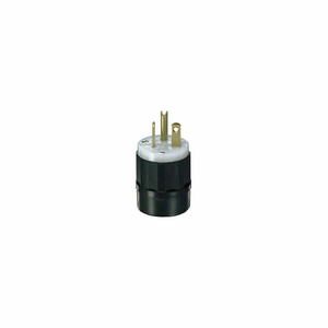 20A, 250V, NEMA 6-20P, 2P, 3W, PLUG, GROUNDING, BLACK-WHITE by Leviton