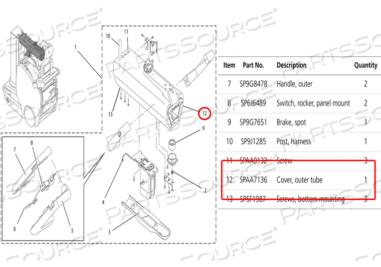 CAP-OUTER TUBE KIT by Carestream Health, Inc.