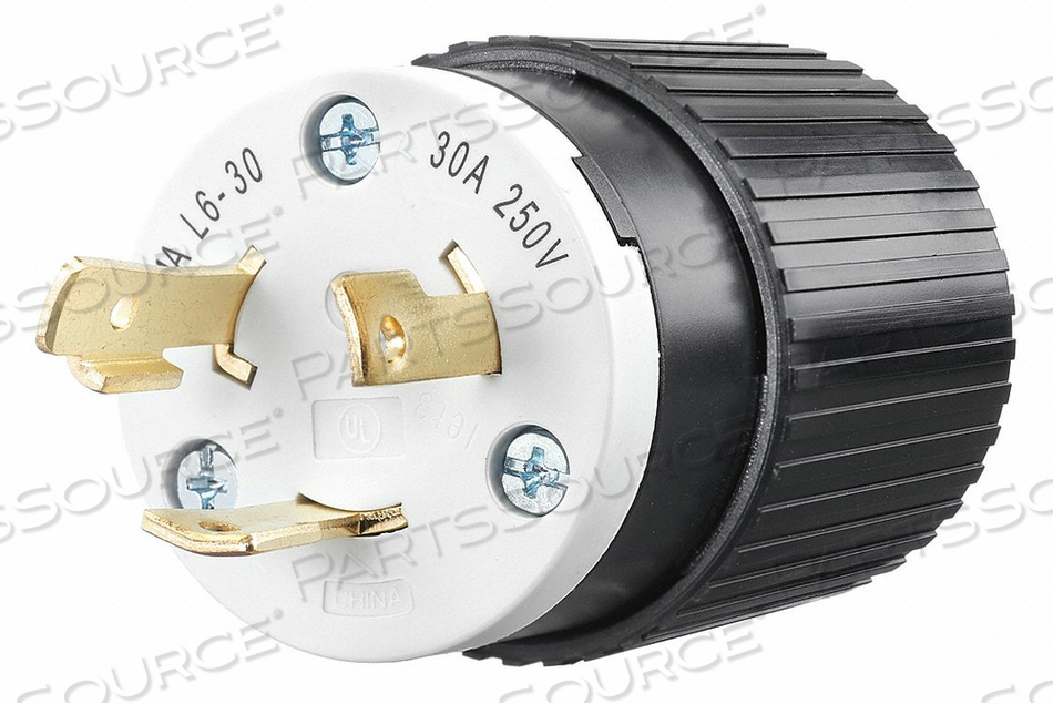 LOCKING PLUG BLACK/WHT 250VAC 2.0 HP 30A by Hubbell Power Systems LOCKING PLUG BLACK/WHT 250VAC 2.0 HP 30A by Hubbell Power Systems