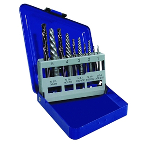 10-PC SPIRAL EXTRACTOR & DRILL BIT SET IN METAL INDEX by IRWIN Tools