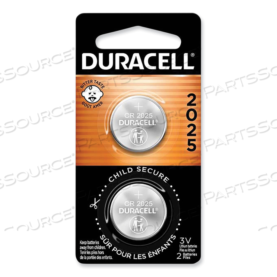 DL2025B2PK DURACELL SPECIALTY LITHIUM COIN - BITTERANT, 2 PACK by Duracell DL2025B2PK DURACELL SPECIALTY LITHIUM COIN - BITTERANT, 2 PACK by Duracell