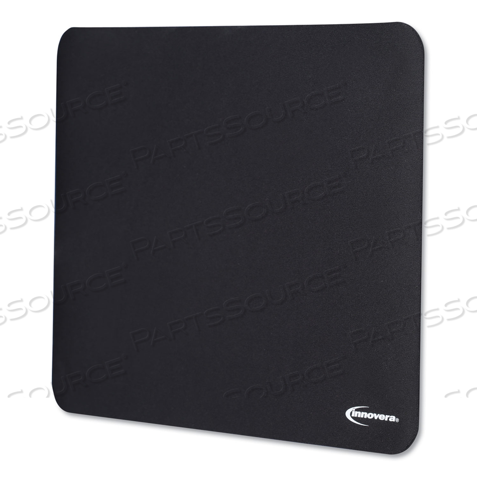 LATEX-FREE MOUSE PAD, 9 X 7.5, BLACK by Innovera