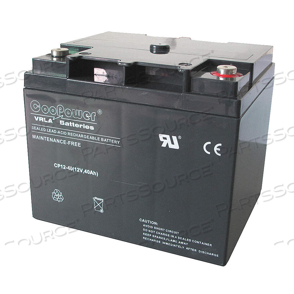 SEALED LEAD ACID BATTERY, 12V DC, 40 AH CAPACITY, 6.7 IN HT, 6.54 IN WD, 7.72 IN DP by Approved Vendor SEALED LEAD ACID BATTERY, 12V DC, 40 AH CAPACITY, 6.7 IN HT, 6.54 IN WD, 7.72 IN DP by Approved Vendor