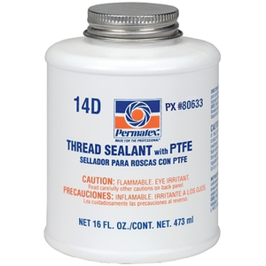 THREAD SEALANT WITH PTFE 16 OZ. WHITE by Permatex