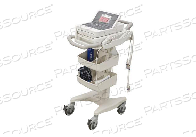 PARTIALLY ASSEMBLED ECG TROLLEY CART by Philips Healthcare