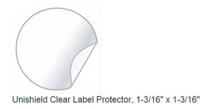 1.18" X 1.18" UNISHIELD CLEAR LABEL PROTECTOR by United Ad Label