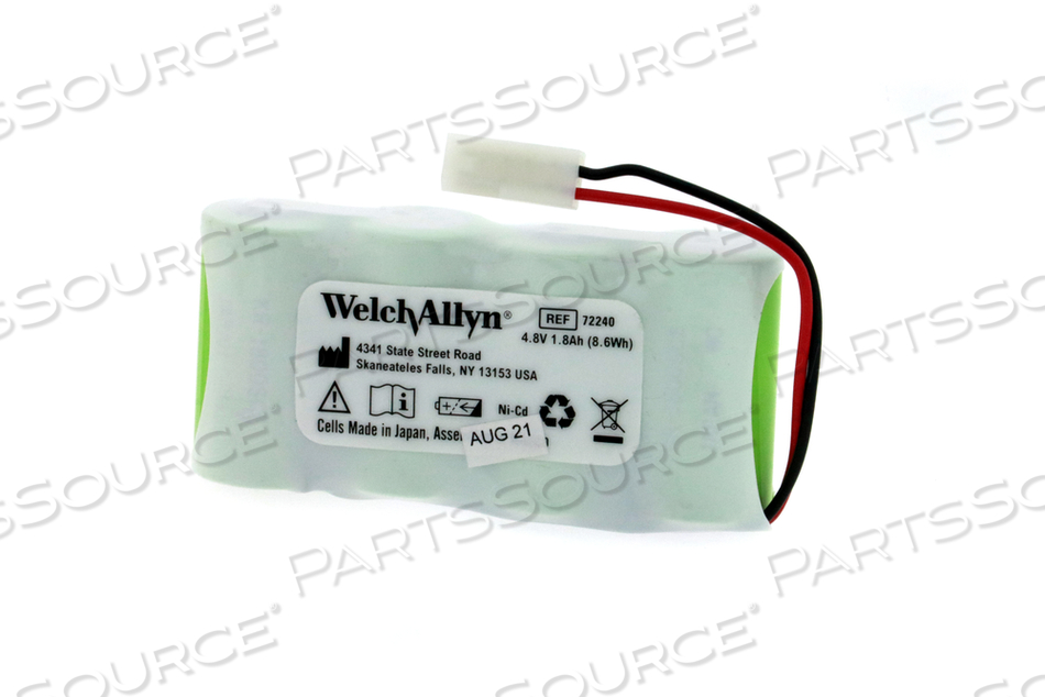 82 L X 222 W X 49.8MM H 4.8V NICKEL CADMIUM RECHARGEABLE BATTERY by Welch Allyn Inc.