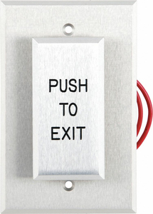 PUSH TO EXIT BUTTON 24VDC SILVER BUTTON by Dortronics Systems, Inc.