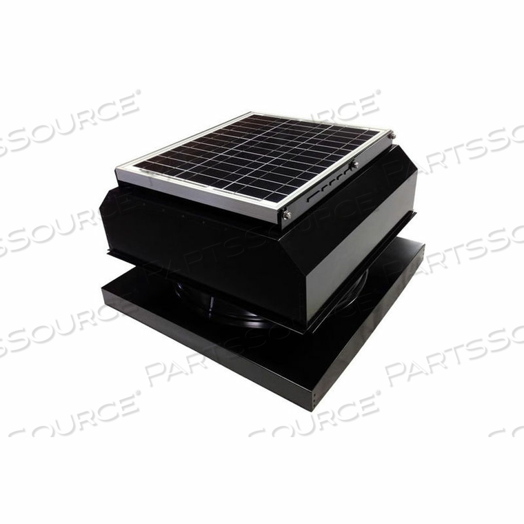 GEN 2 CURB MOUNT ATTACHED SOLAR ATTIC FAN 20W BLACK 