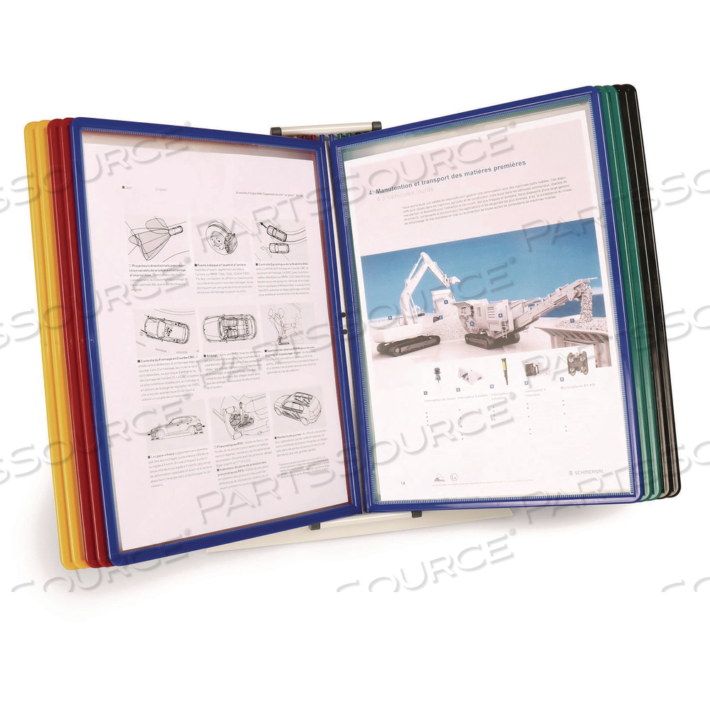 EASY LOAD DESK UNIT, 10 SECTIONS, 20-SHEET CAPACITY, ASSORTED EASY LOAD DESK UNIT, 10 SECTIONS, 20-SHEET CAPACITY, ASSORTED